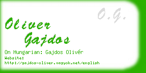 oliver gajdos business card