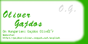 oliver gajdos business card